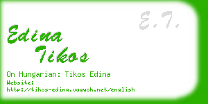 edina tikos business card